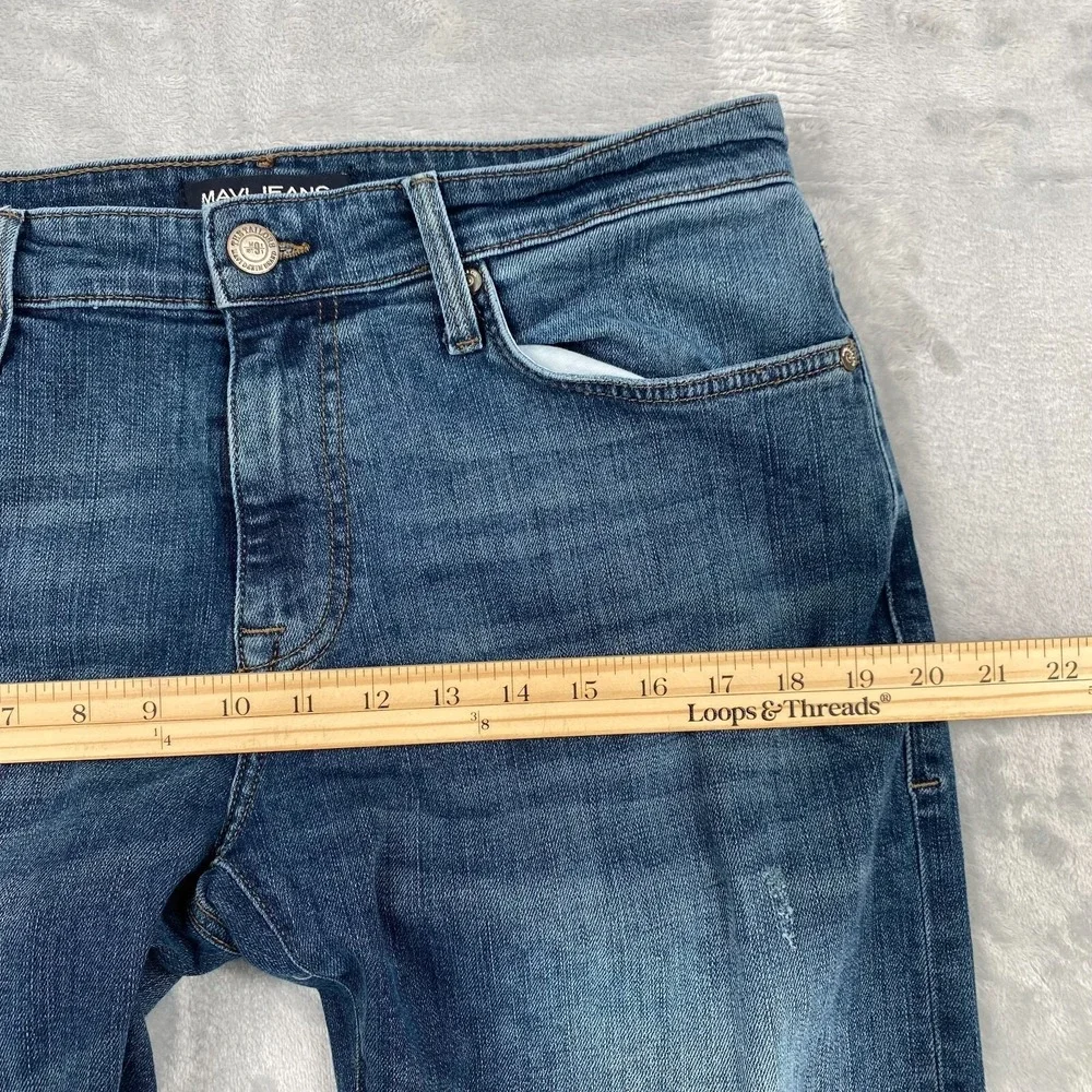 Mavi Jeans Zach Mens 33x32‎ (33x29) Blue Straight Leg Stretch Lightweight Denim